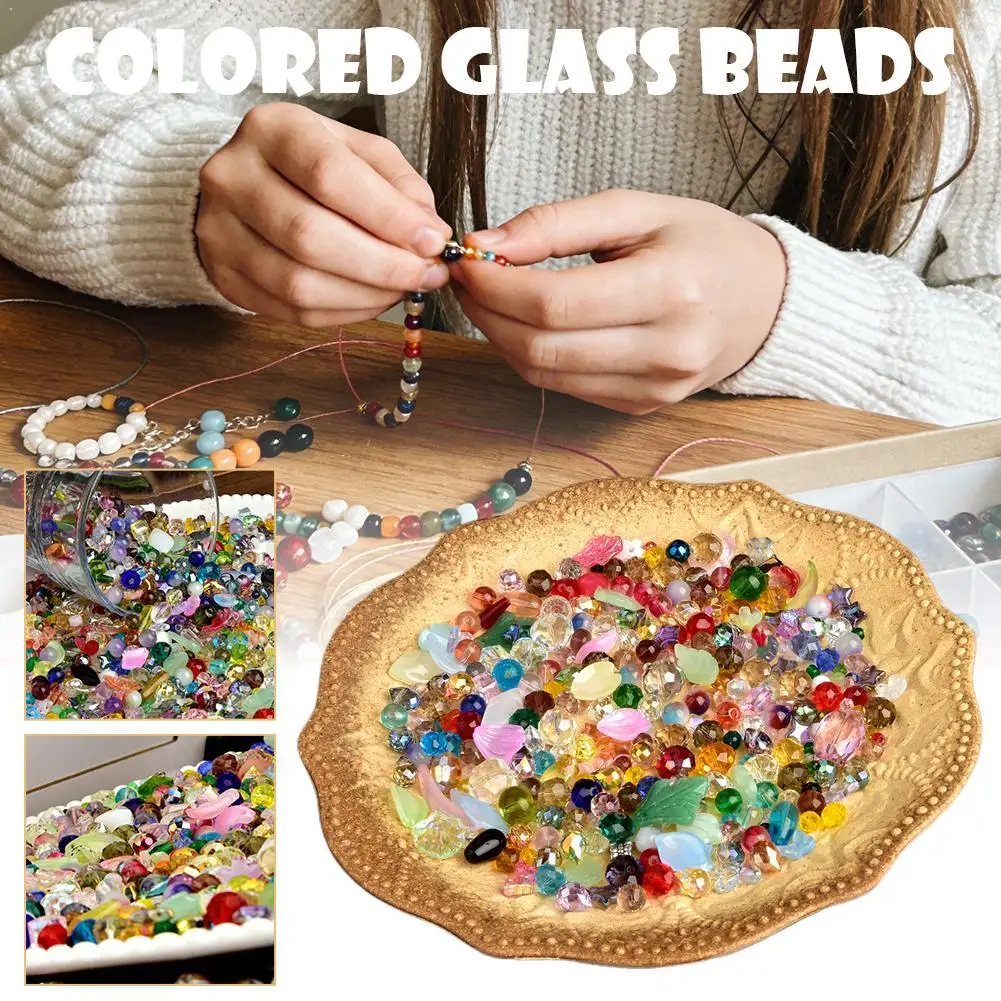 

Кристаллические бусины для изготовления украшений, разноцветный набор для самостоятельного изготовления браслетов, ожерелий, брелоков, поделок.