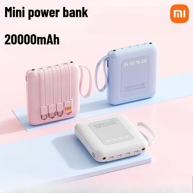 

Xiaomi Mini Mobile Power Bank with 20000mAh Capacity and Built-in Fast Charging; Portable Power Bank Battery Pack.