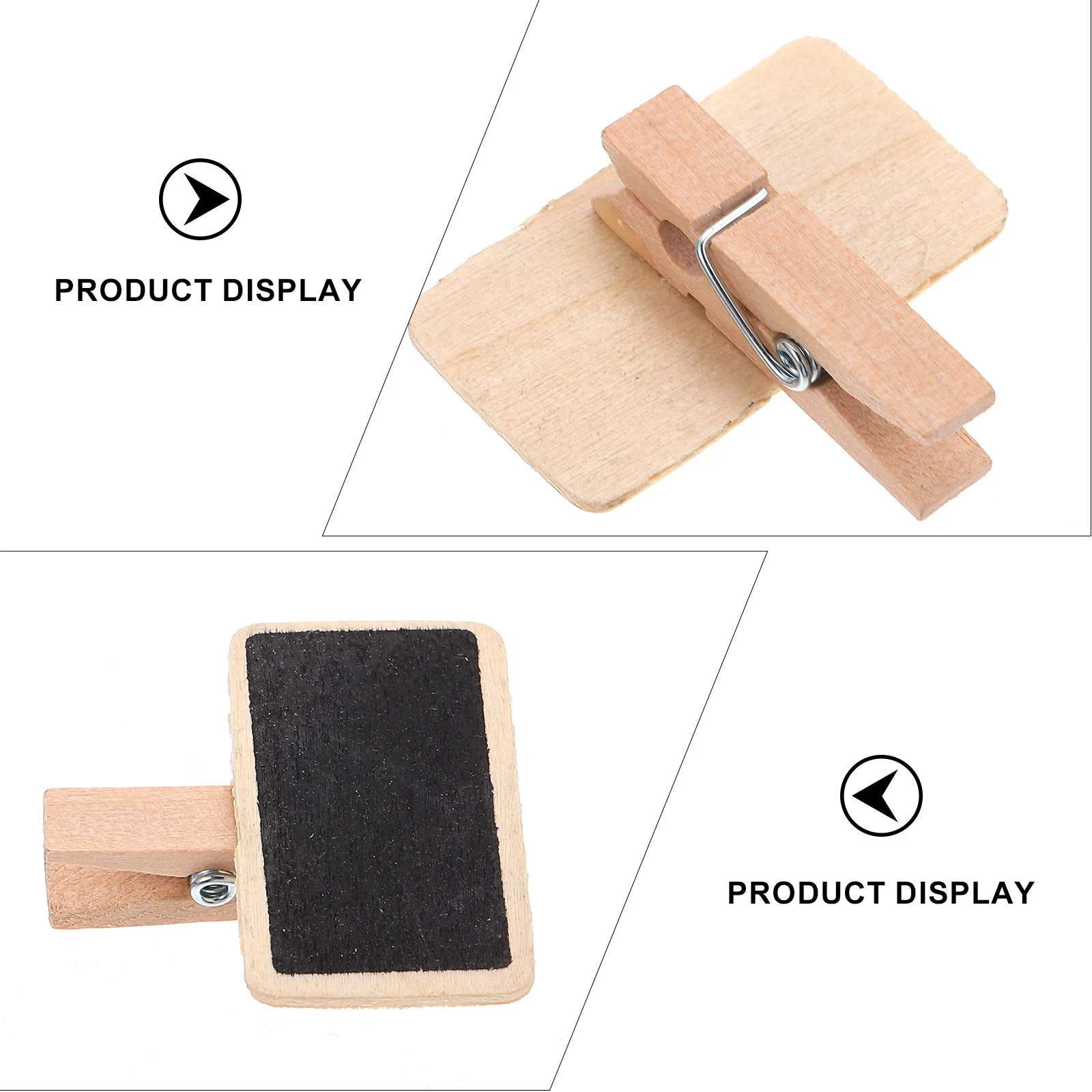 

50 Pcs Black Board Small Blackboard Clip Creative Photo Clips Retro Decor