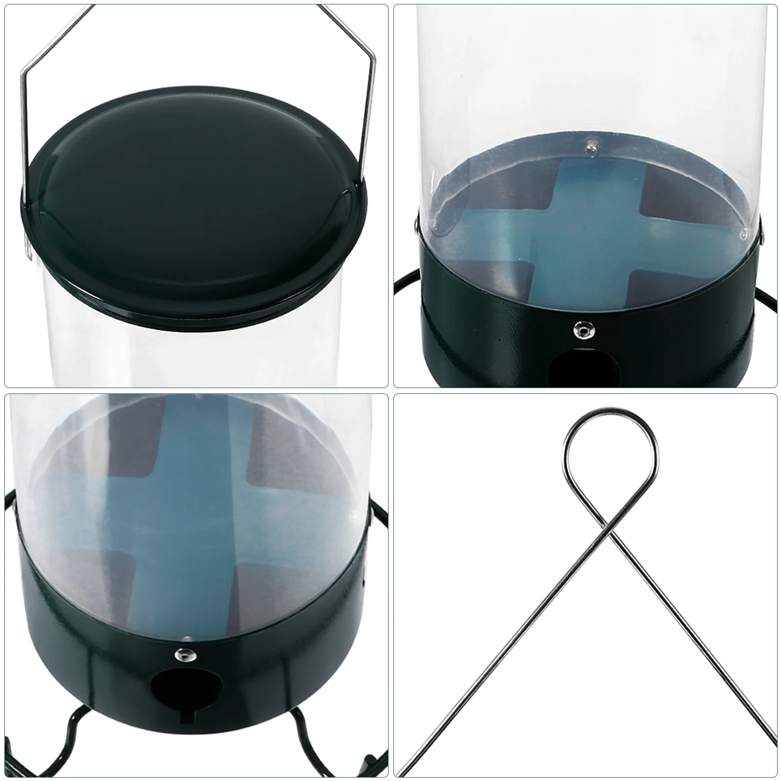 

Rotating Bird Durable Plastic Hanging Feeder For Outdoor Garden Patio Backyard Wild Bird Feeder Container Birds Feeding