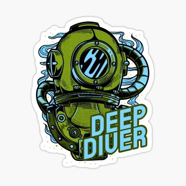Scuba Diver Flag Fish Waterproof Car Stickers Accessories Customizable Size Van Bicycle Window Helmet Wall Table Decal
