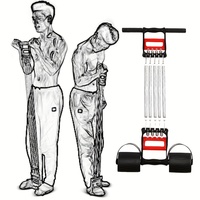 1pc Three-Purpose Spring Puller Chest Expander Multifunctional Elastic Rope Arm & Chest Muscle Training Equipment