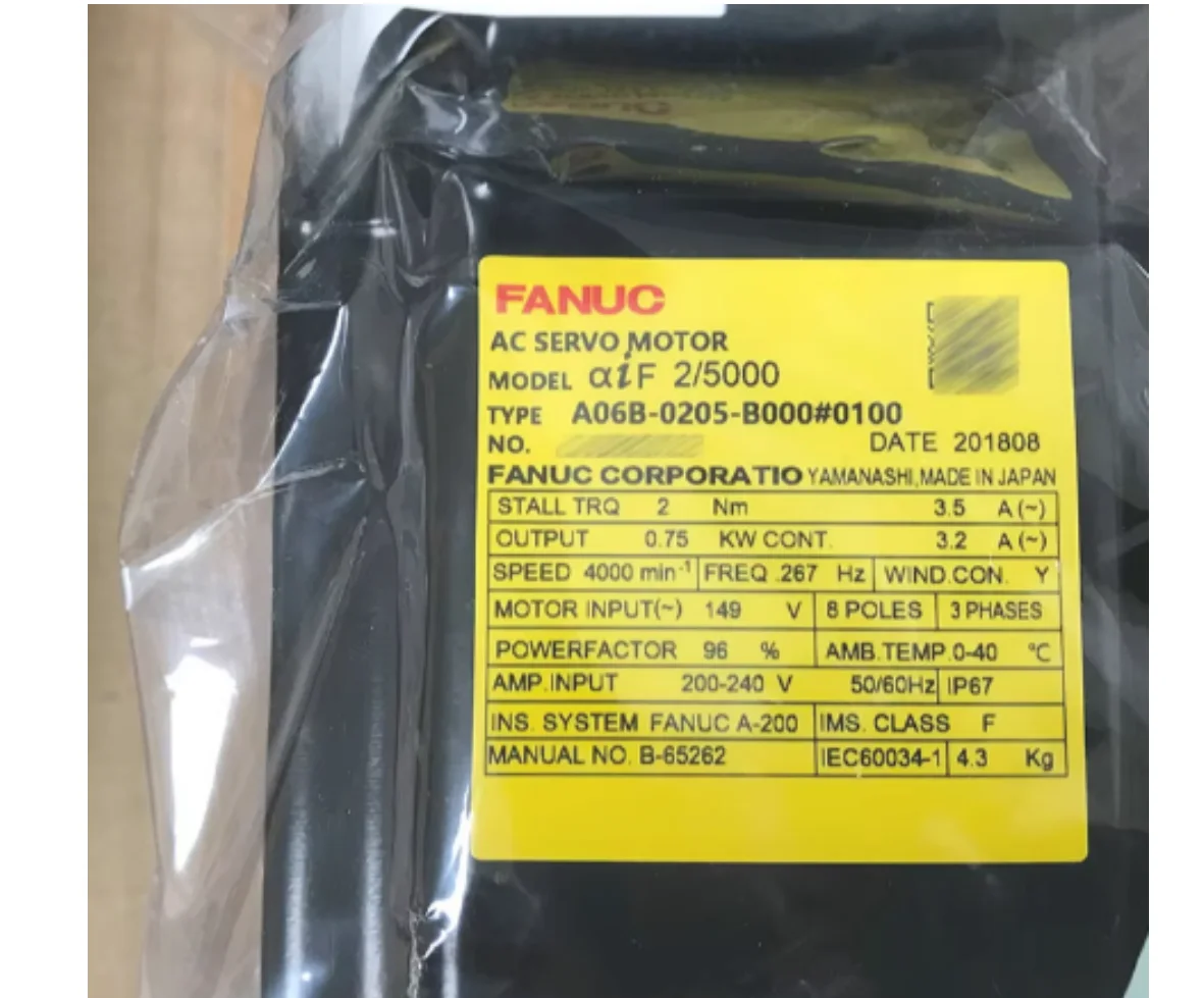 

New A06B-0205-B000 Fanuc Servo Motor For CNC Machine 12 Months Warranty A06B 0205 B000