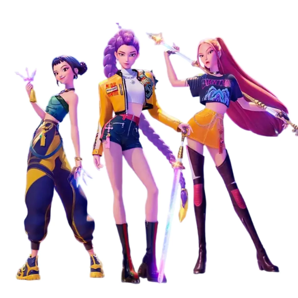 @_% Anime Kpop Demon Hunters Derpys Tiger Ranimeumi Mira Zoey Sussy Action PVC Figure Giocattoli Anime Figurine Doll For Fans Gift_@