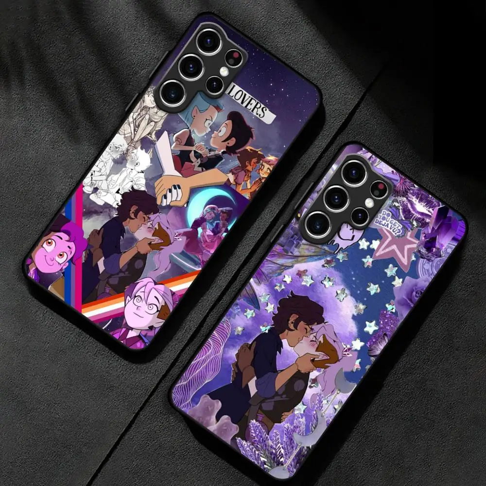 A-The Owl Houses Phone Case For Samsung Galaxy S23 S22 S21 S20 Plus Ultra M54 Note20 Soft Black Phone Cover