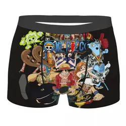 Best One Collage Collection Poster Man's Boxer Briefs Luffy Highly Breathable Underpants Top Quality Print Shorts Birthday Gifts