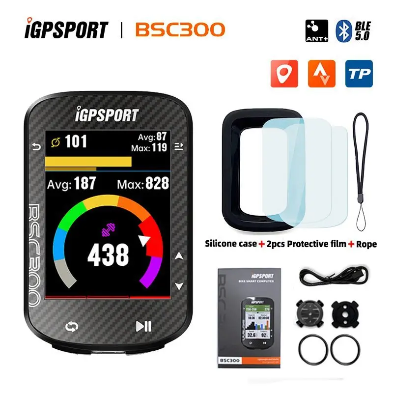 

IGPSPORT BSC300 Igs 300 GPS Bike Computer Cycling Color Map Navigator Wireless Speedometer Odometer Portuguese Multilingual IPX6