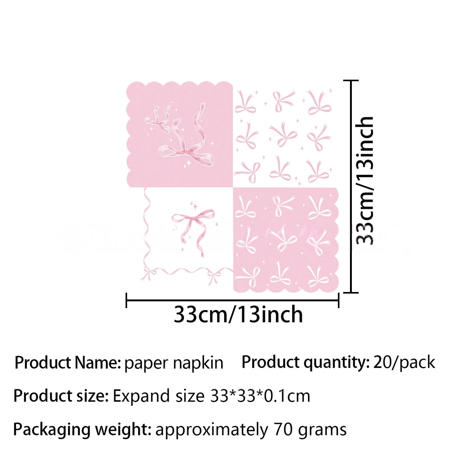1PC Pink Bow Disposable Plastic Tablecloth ，Table Cover for Wedding Birthday Baby Shower Anniversary Party Decorations view 4