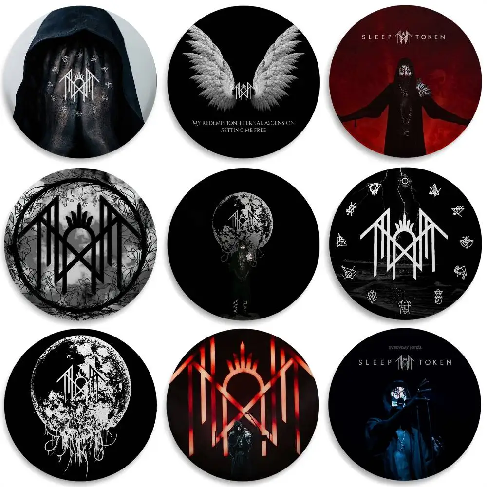 

S-Sleep T-Token Band Badges Round Exquisite Badge Brooches Creative Pins For Clothes Hat Backpack Gift Accessories