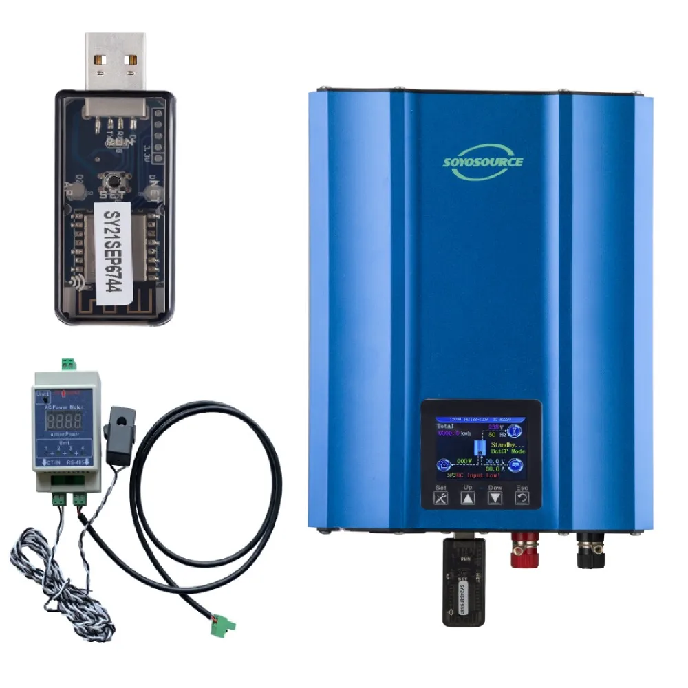 Mehrzweck MPPT Batterie Solar Grid Tie Power Inverter LCD Display Wifi App Monitor Photovoltaik Panel Power Limiter 1000W