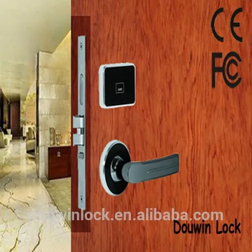 panel electrical one way door handle lock for hotel