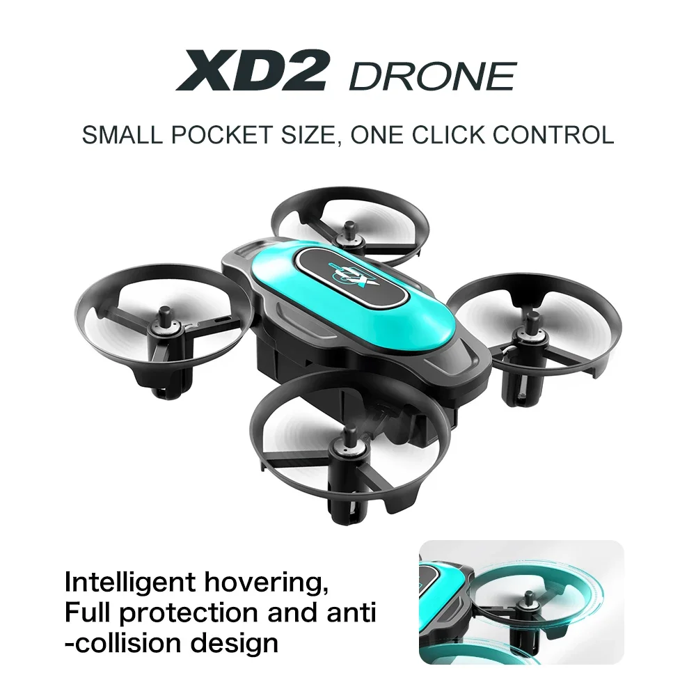 طائرة بدون طيار جديدة 2025 XD2 Drone Mini 2.4G Quadcopter 360 °   دوران المتداول لعبة التحكم عن بعد التدفق البصري ارتفاع ثابت سبيكة الطائرة بدون طيار