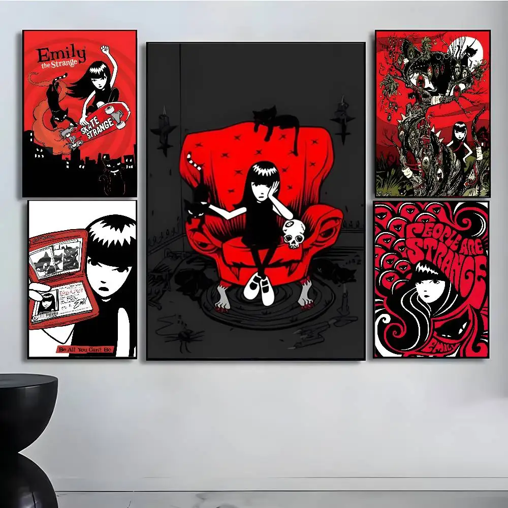 E-Emily The Strange аниме постер искусство с принтами украшение дома спальня гостиная подарок