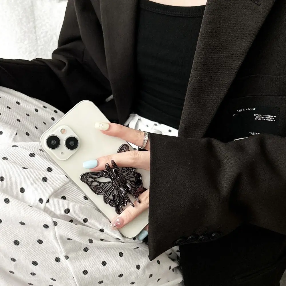 New Fashion Butterfly Mini Phone Holder Foldable Accessories Back Sticker Bracket Back Adhesive Creative Support Frame Universal