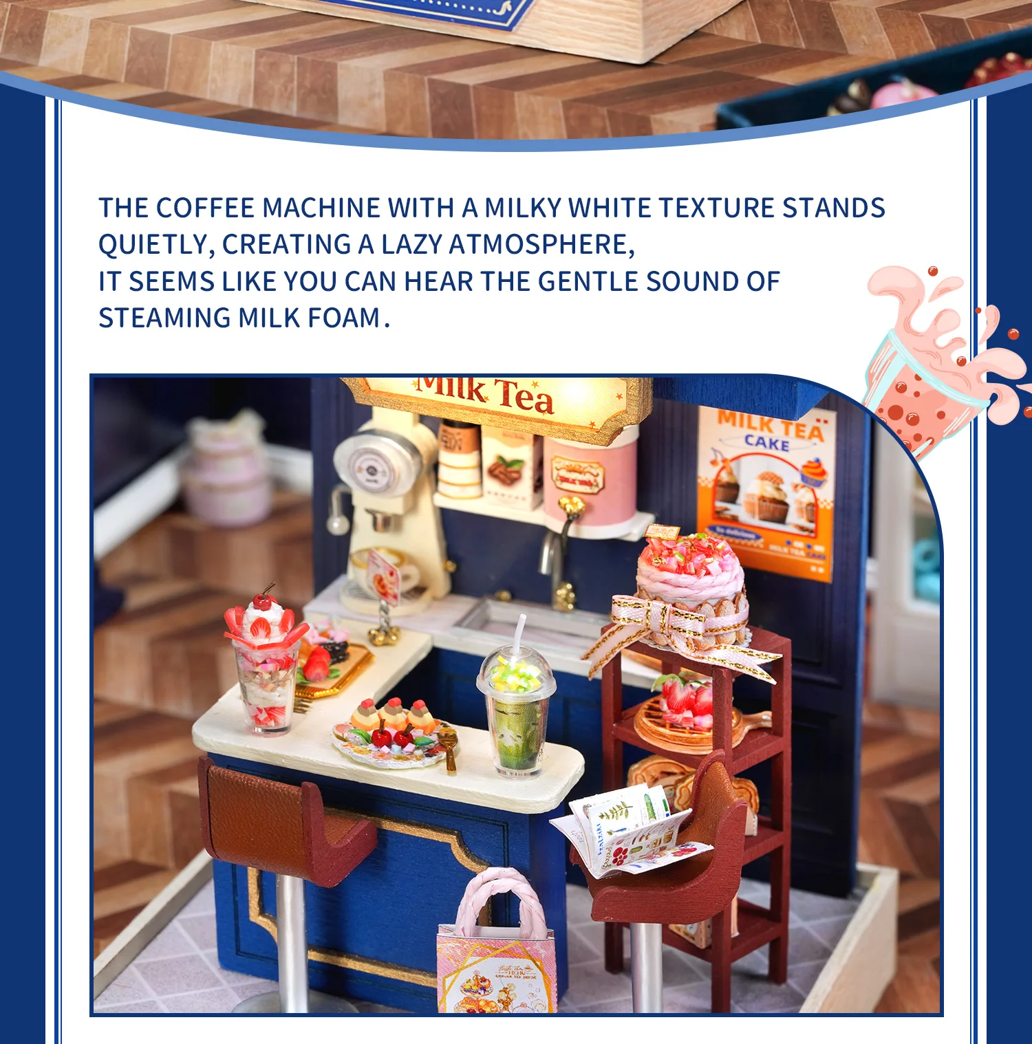 Miniature Doll House DIY Small House Kit Handmade 3D Puzzle Assembly Model Building Room Home Decor Wooden Craft Birthday Gifts