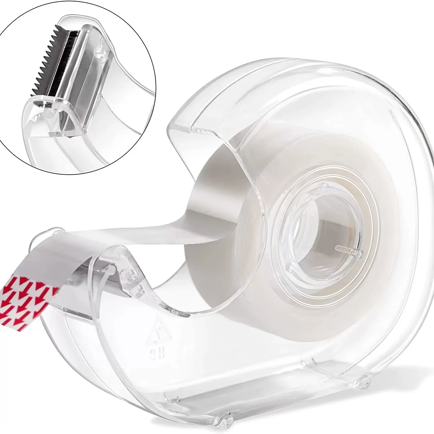 Transparent Tape and Dispenser, Refillable Tape Dispenser, Office Tape Rolls, Transparent Tape Gift Wrapping, Craft, School