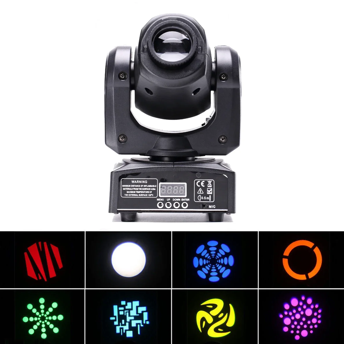 BOTAI Hot Sales head moving 25W RGBW 4 IN 1 LED Moving Heads 8 Gobos 8 Patterns Spotlight heads moving light LED Stage Lights