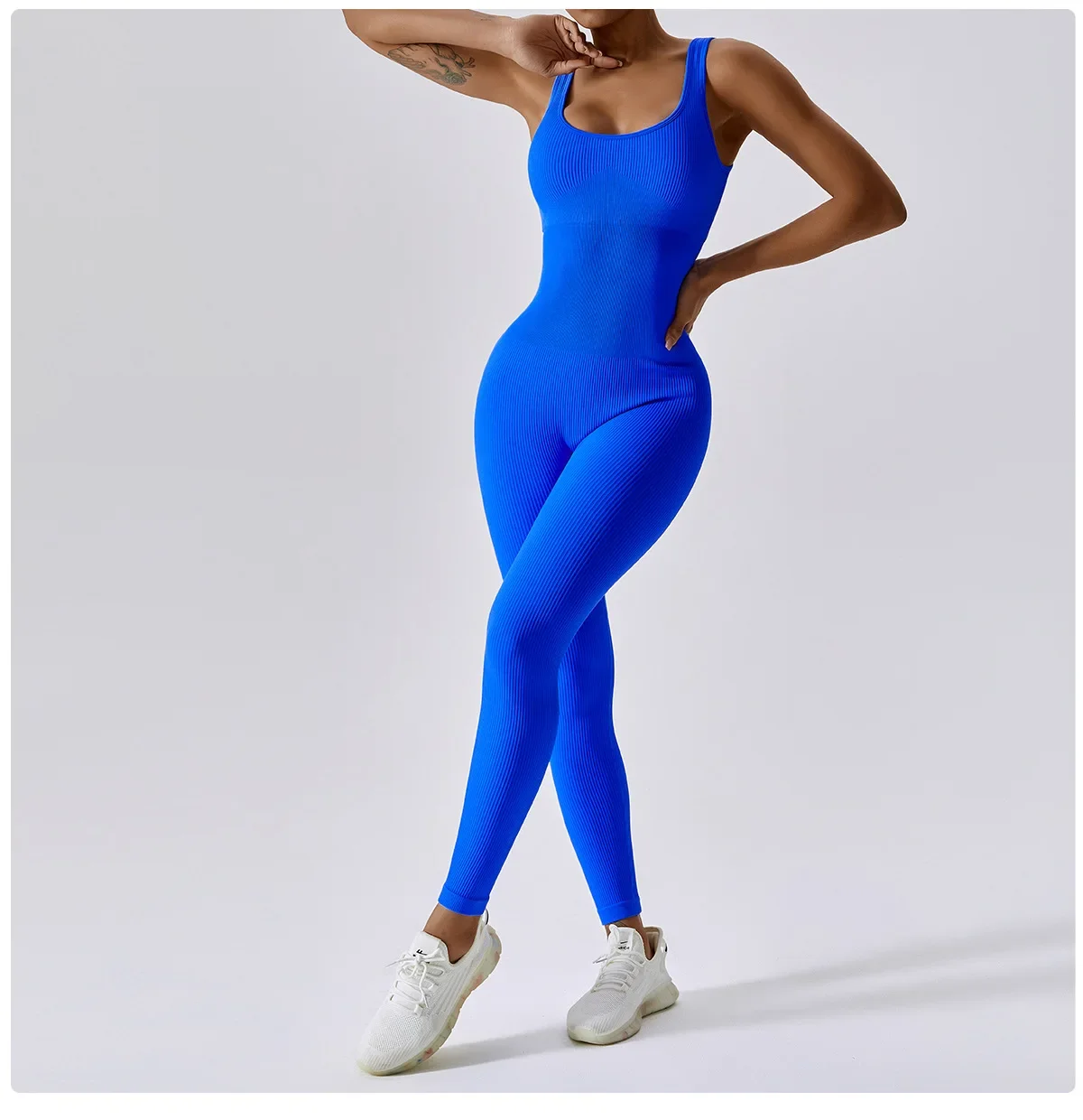 Seamless One-Piece Yoga Suit Dance Belly Tightening Fitness Workout Set Stretch Bodysuit Gym Clothes Push Up Sportswear