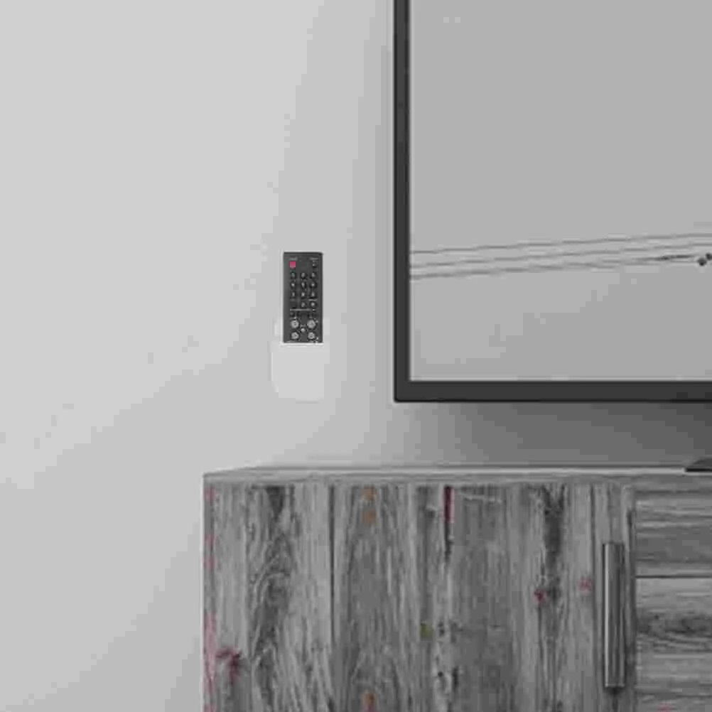 4 Pcs Wall Mounted Storage Box Adhesive Remote Control Holder Cell Phone Charging Bracket Plastic Phone ganizer for Home Office