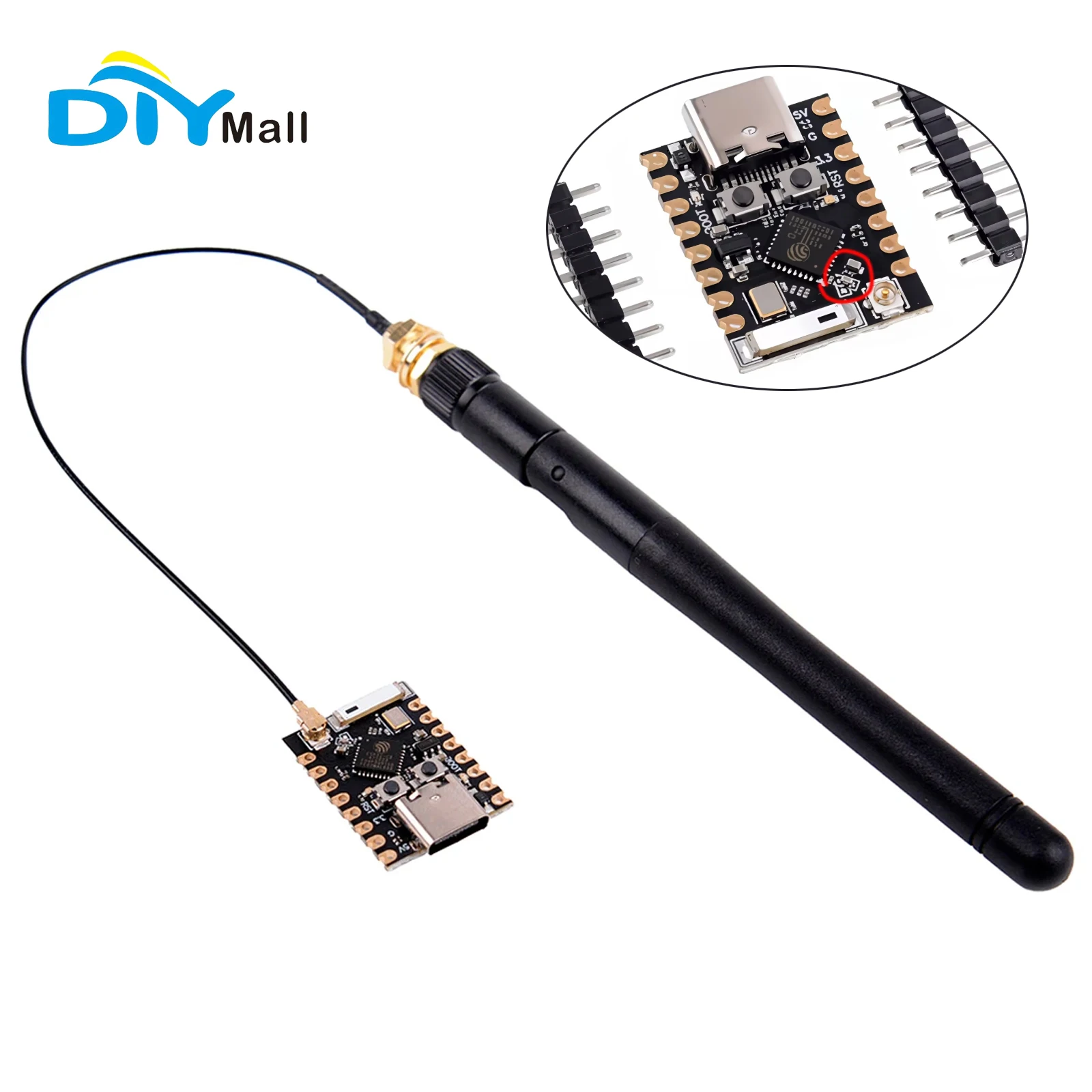 

Макетная плата DIYmall ESP32-C3 SuperMini с антенной Wi-Fi/BT, двойной режим для проектов Интернета вещей и Arduino