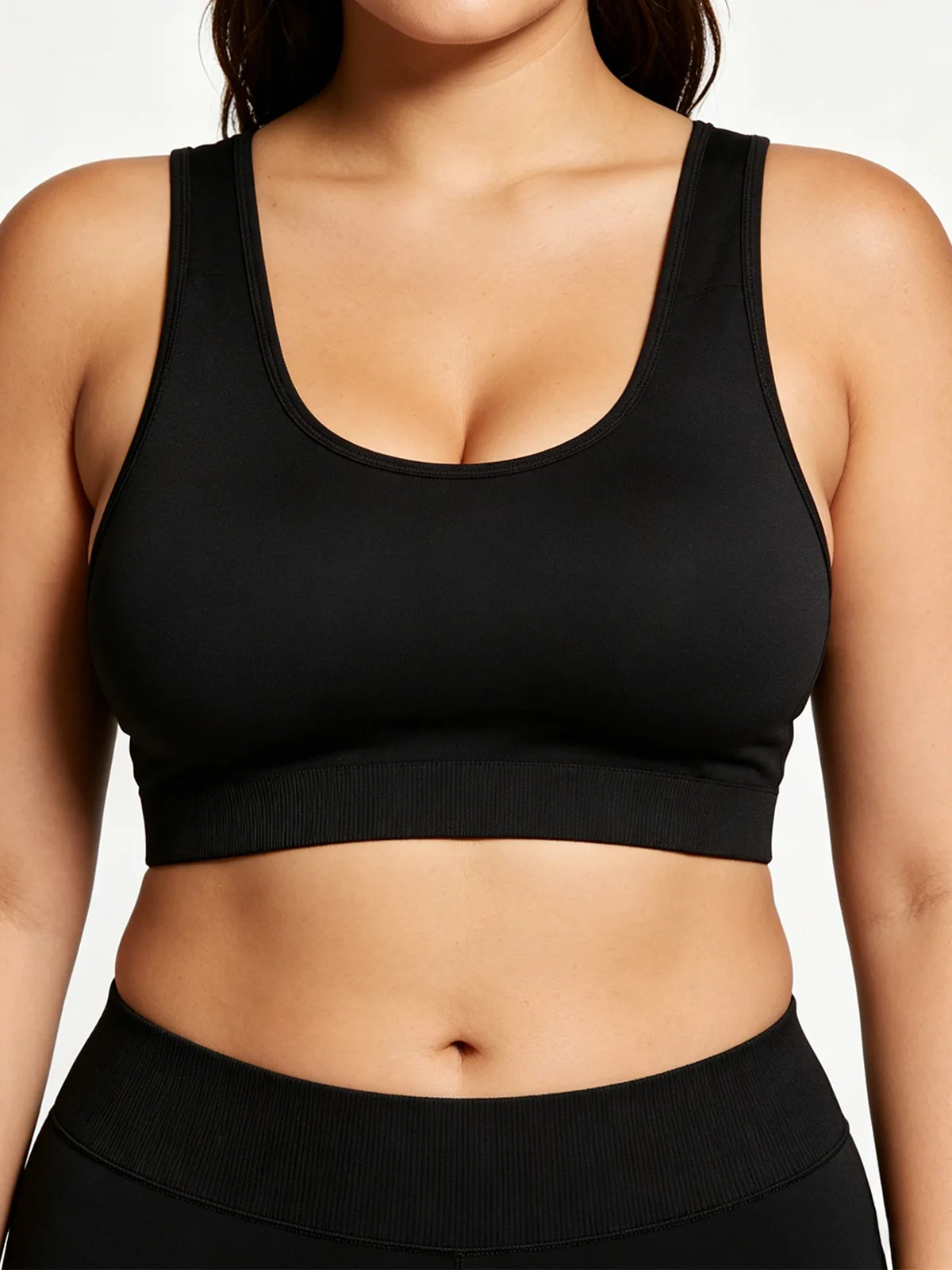 El chaleco para mujer de talla grande proporciona un soporte cómodo y transpirabilidad para el pecho. Sujetador moldeado de una pieza sin aros de acero
