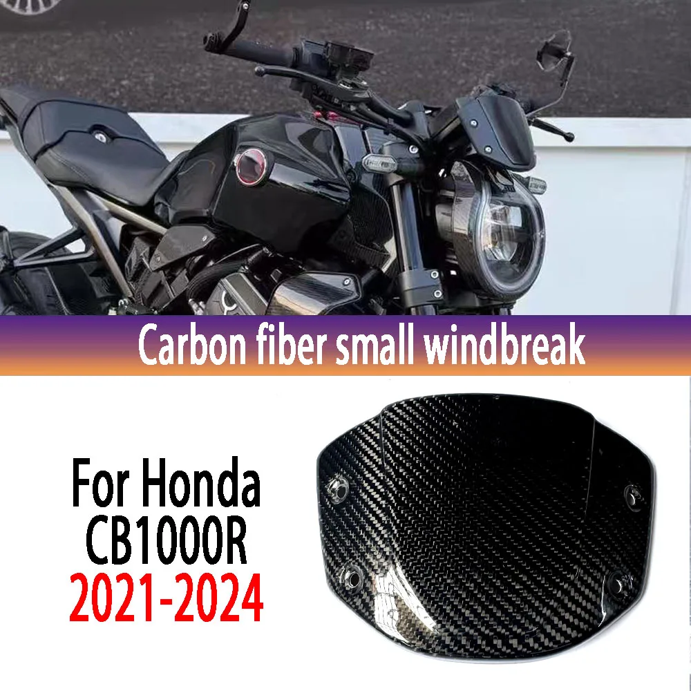 

for Honda CB1000R 2021 2022 2023 2024 100% carbon fiber motorcycle front windshield protection sunshade windshield