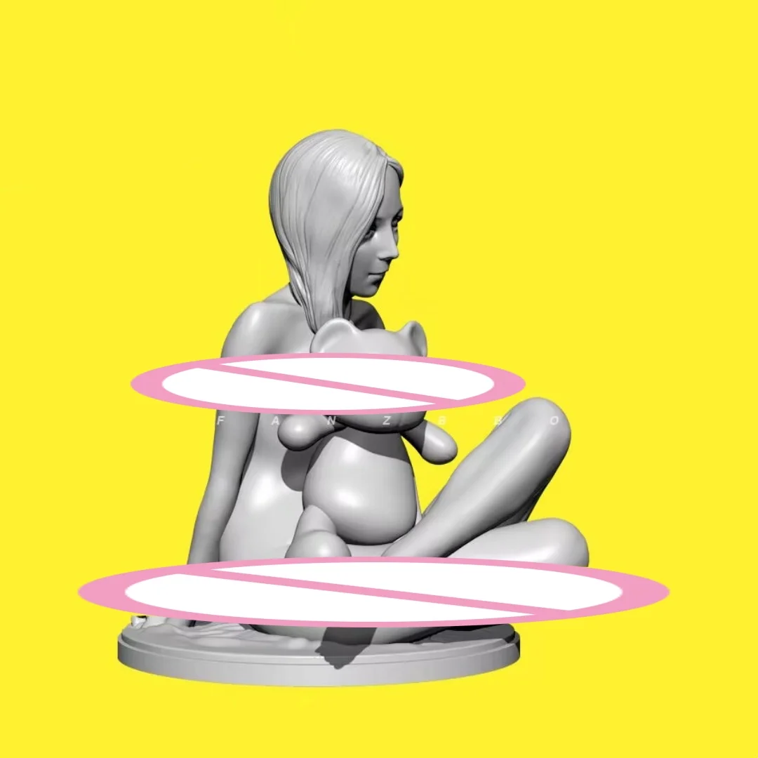 

1/35 Scale Resin Figure Assemble Model Kit Naughty Girl Series Little Bear Sister Unassembled Unpainted 3D printing toy