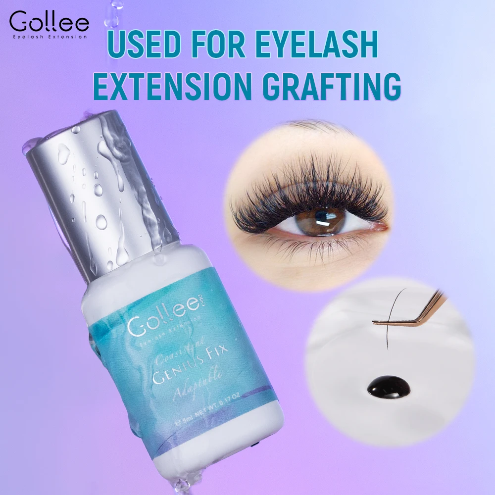 Gollee 0.5s Fast Dry lash glue Adaptability Use Eyelashes Extension Glue Waterproof 6-8 Weeks lasting lifting Glue makeup tools