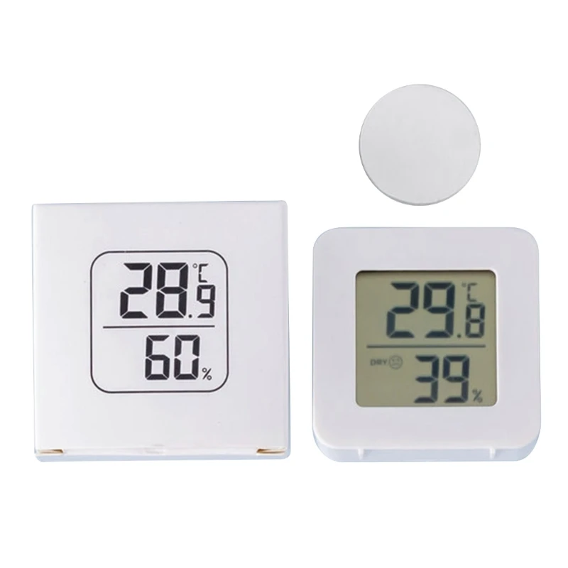 Electronic Temperature Humidity Detector for Indoor Desk Wall Mount LCD Digital Thermometer Hygrometer Built-in Battery