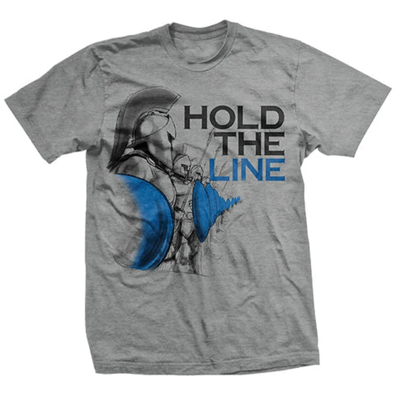 Hold The Line. Spartan Warriors T-Shirt. Premium Cotton Short Sleeve O-Neck Mens T Shirt New S-3XL