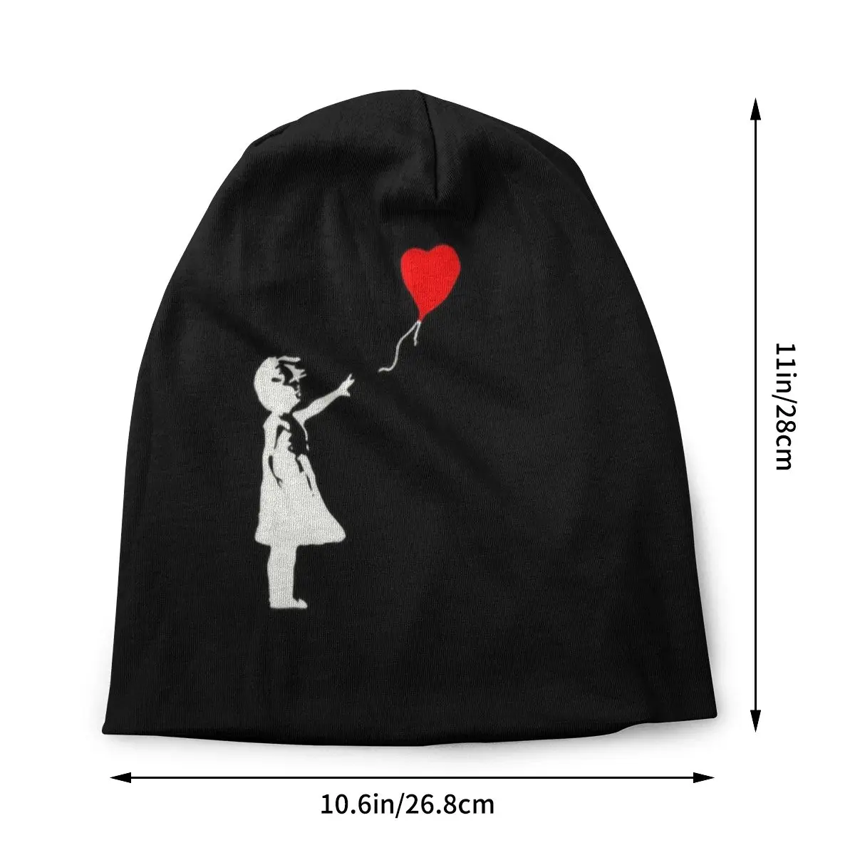 Custom Banksy's Balloon Girl Bonnet Femme Fashion Knit Hat For Men Women Autumn Winter Warm Banksy World Peace Beanies Caps