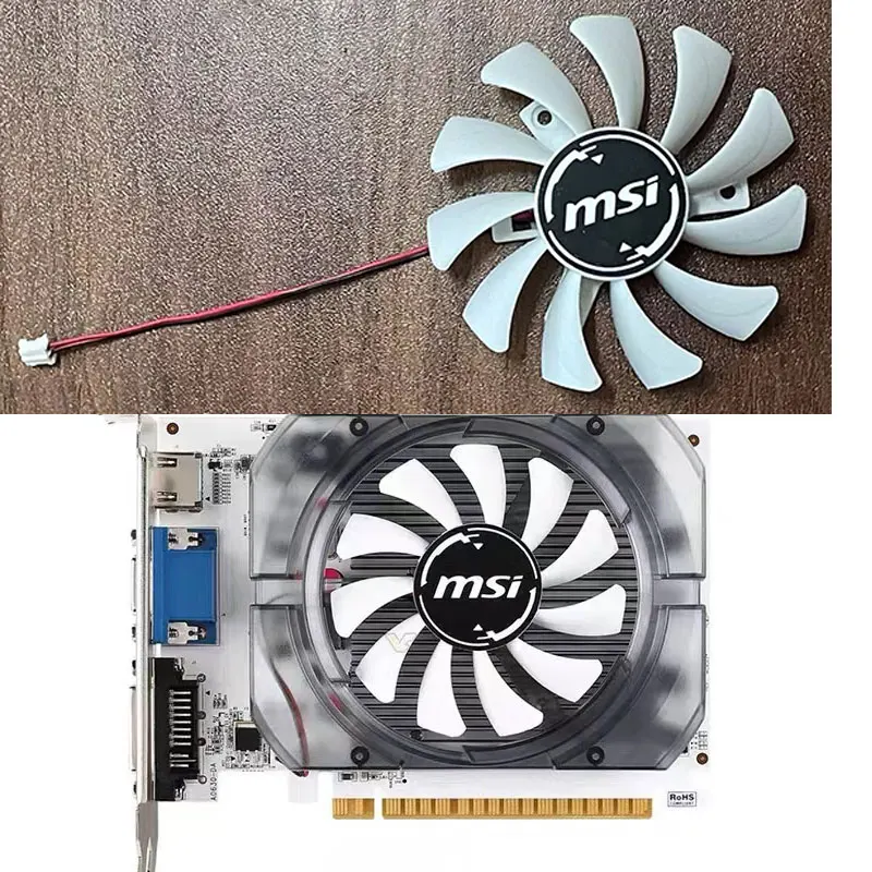 Substituição do cartão gráfico, fã para MSI GeForce GTX730, 740, 750, 750Ti, OC, HA8010H12F-Z, novo