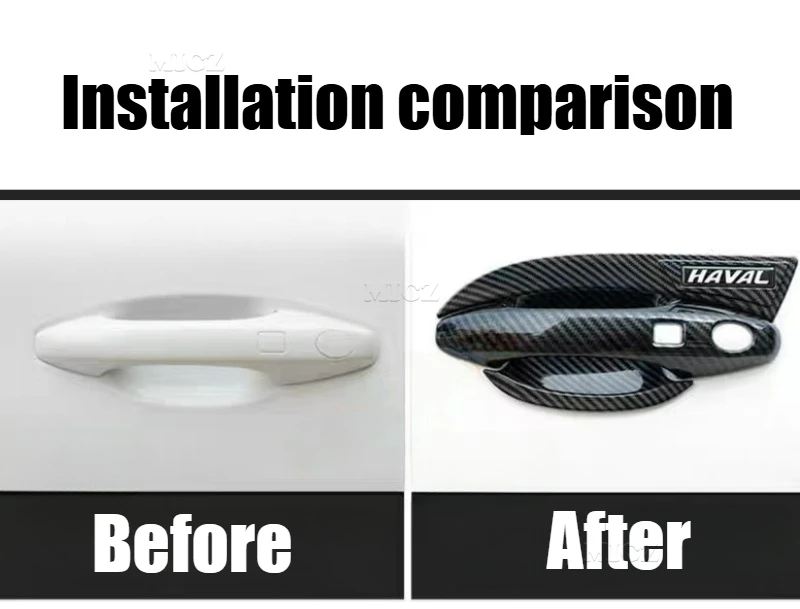 For Haval H6 3rd Gen GT DHT-PHEV 2021 2022 2023 Car Outer Door Handle Catch Cover Trim Cap Door Bowl Protection Trim Sticker