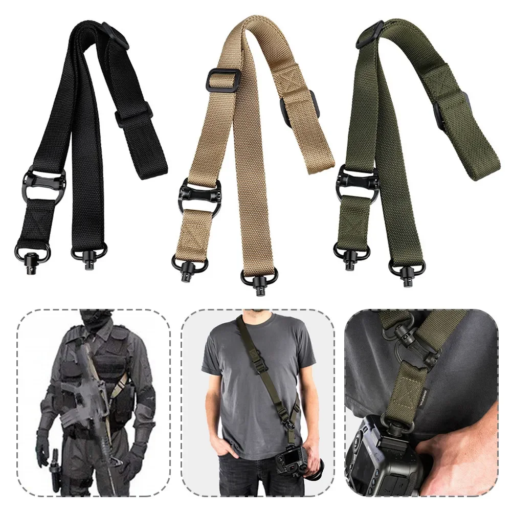 MS4 MS3 Tactical Gun Sling 2 Point Bungee Airsoft Rifle Strapping Belt Shooting QD Metal Buckle Strap Hunting Accessory