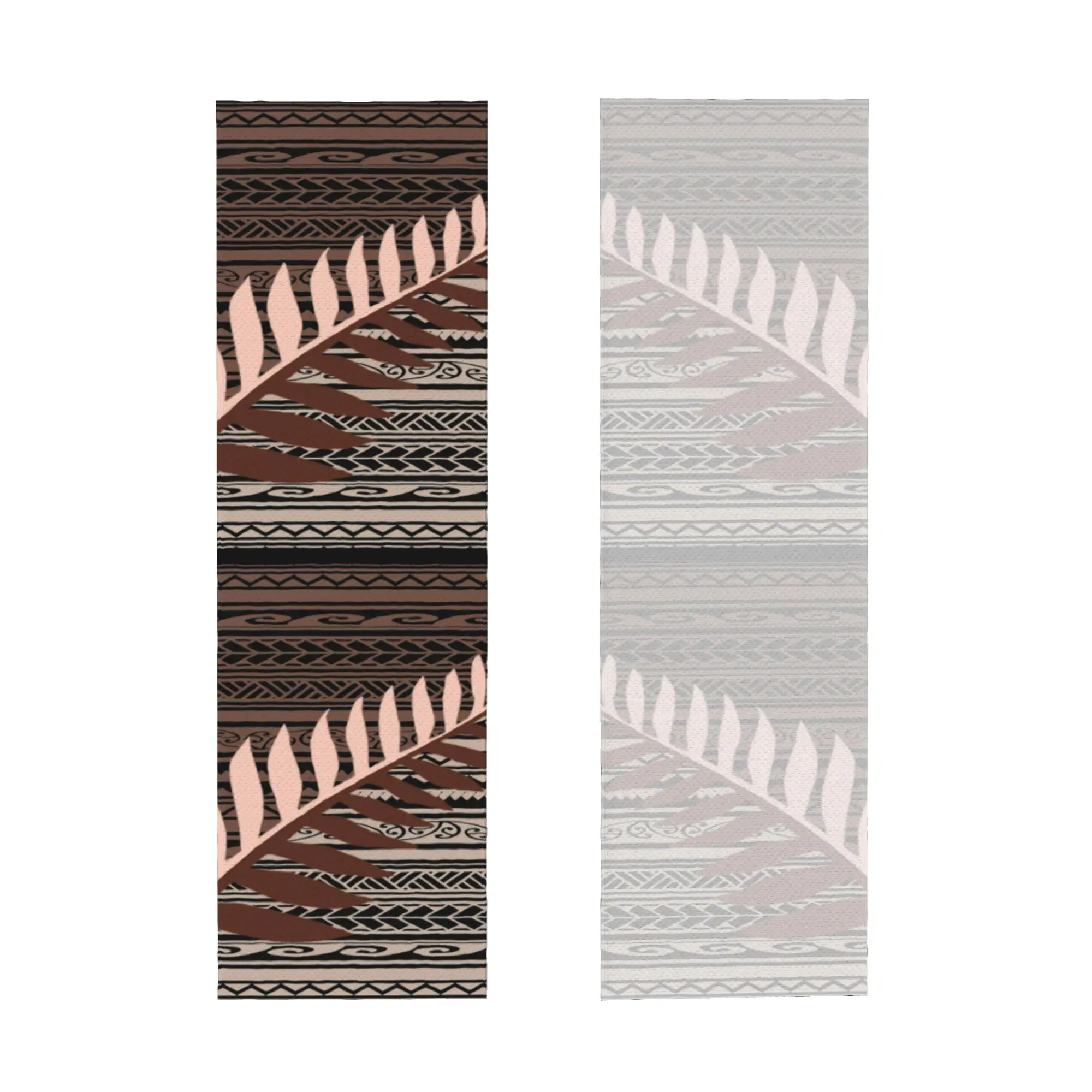 Cold Exercise Towel Silver Fern Tribal Brown Beach Sports Yoga Towel Swimming Camping Towel Refreshing Sports Scarf Face Towels