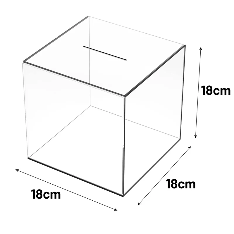 1 Piece Clear Piggys Bank Acrylic Bank Box Reusable Transparent Piggys Bank Box Delicate Money Bank 18Cm