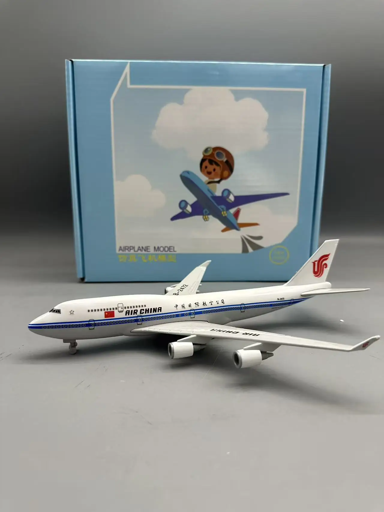 

25cm Diecast Plane Model B747 Air China Metal Scale Aircraft Toy Assemble With Stand For Adults Fun Collectible Miniatures Gift