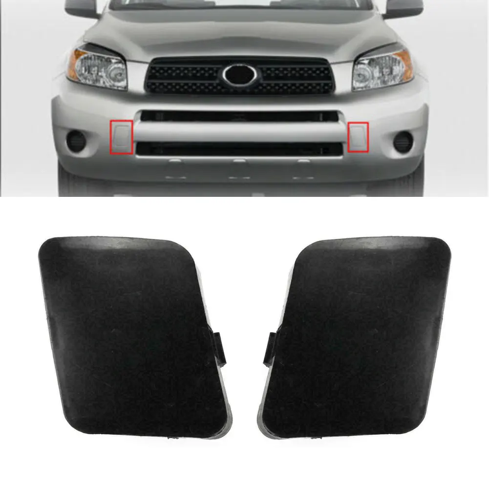 1 Pair Car Front Bumper Trailer Tow Hook Cover For TOYOTA RAV4 ACA33 ACA30 ACA31 2006 2007 2008 53285-42930 53286-42931 New