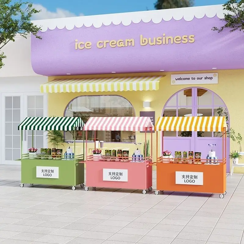 Iron float outdoor market Internet celebrity shopping mall stall promotion stall snacks night market