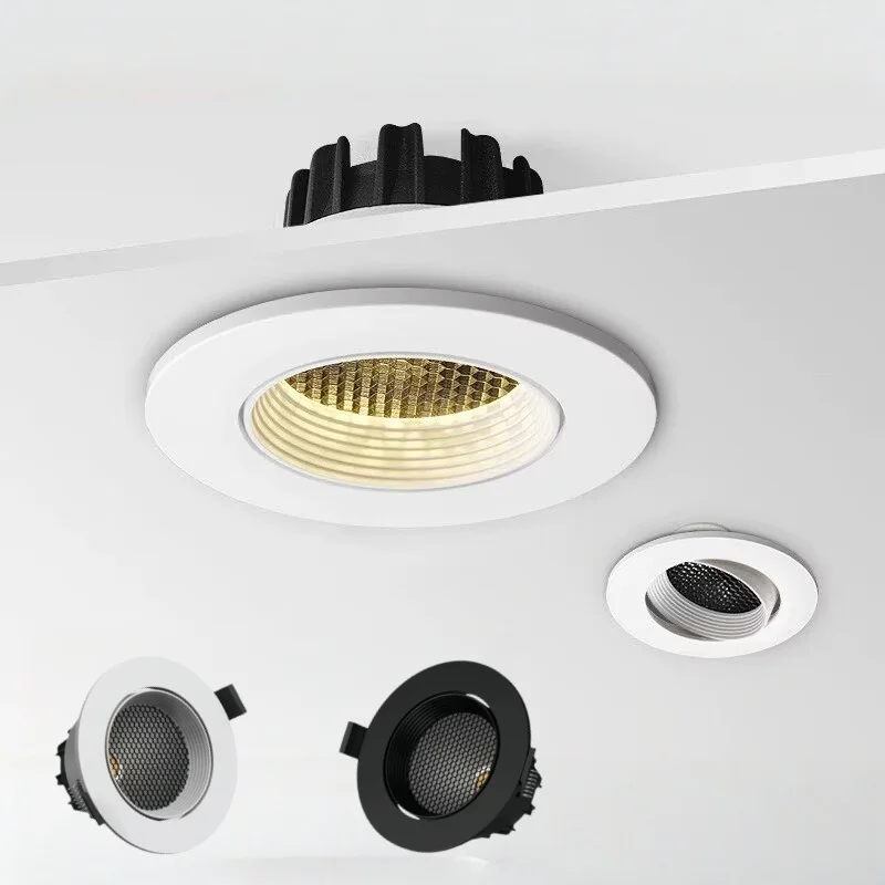 Double-Layer Anti-Glare Cellular Anti-Glare Net Indoor Spot Light Soft Sky Downlight