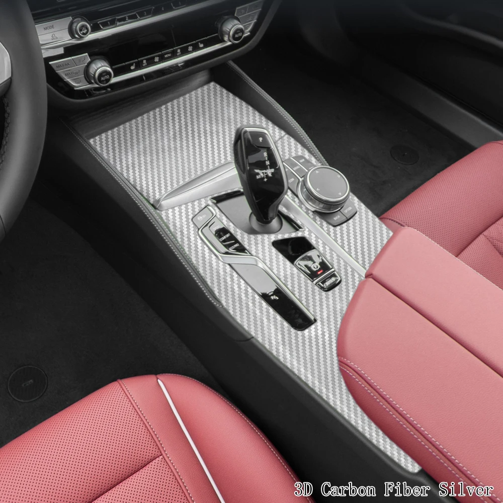 Carbon Fiber for BMW 5 Series G30 2018-2023 Car Film Interior Stickers Center Console Gear Dashboard Air Door Handle Lift Panel