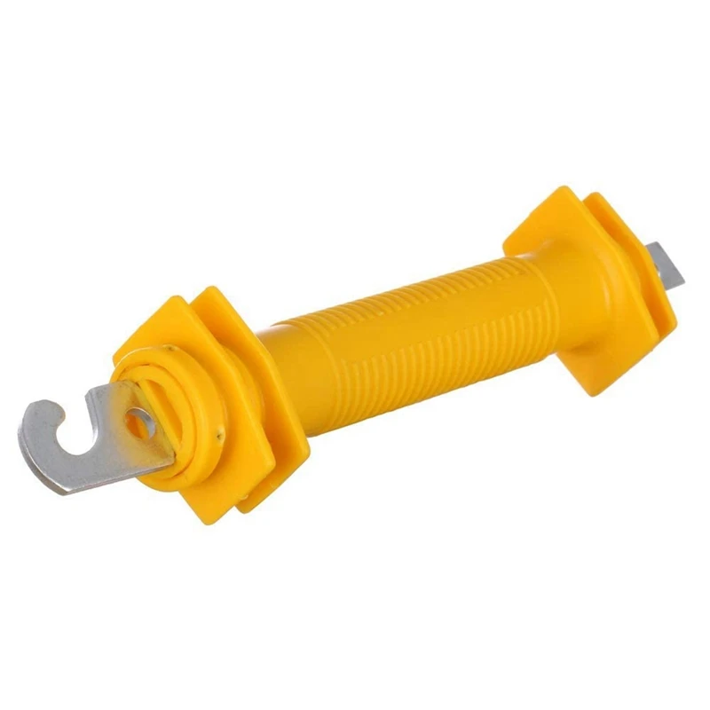 Farm Insulated Door Handle With Metal Hook Farm Insulated Door Handle Fence Accessories 5 PCS Yellow PE