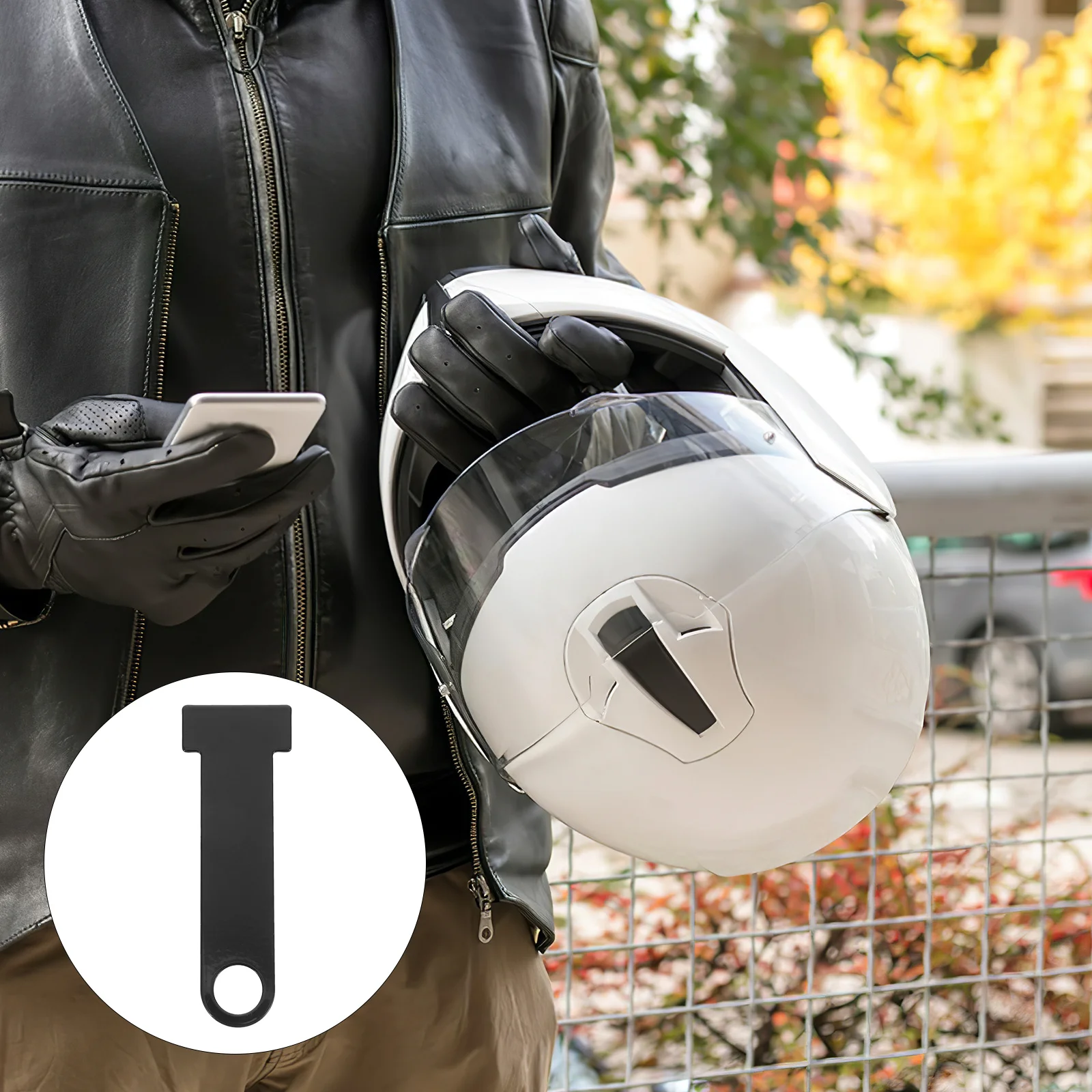 

2 шт. мотоциклетные кольцевые замки, универсальный аксессуар для безопасности, прочный, простая установка, защитные кольцевые замки для мотоцикла