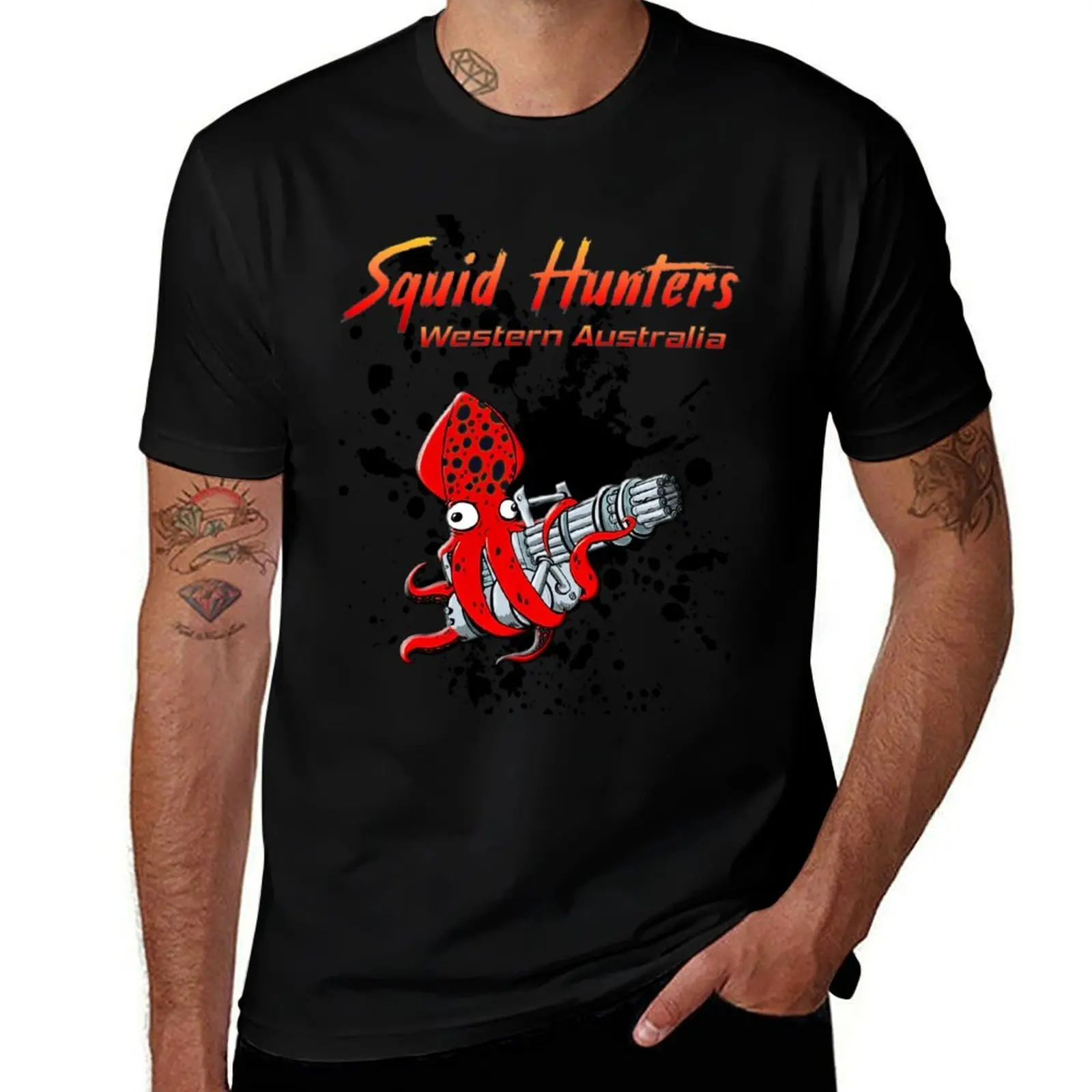 Ink Splash Hunters T-Shirt Casual Everyday Short Sleeve T-Shirt