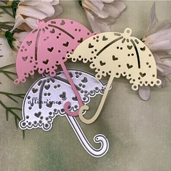 Serce parasol metalu wykrojniki szablony dla DIY Scrapbooking dekoracyjne wytłaczanie rzemieślnicze szablon sztancowanie