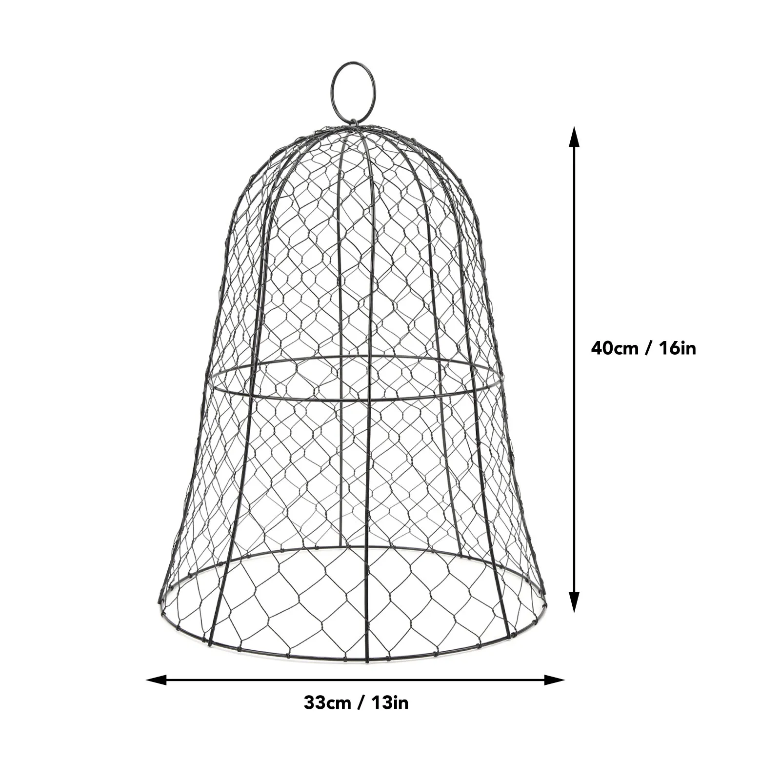 أسود قوي شبكة حديقة الدجاج سلك قاء زجاجي حامي النبات قاء زجاجي غطاء للمزرعة 10 عبوات مستقرة سميكة البناء الحديد #6
