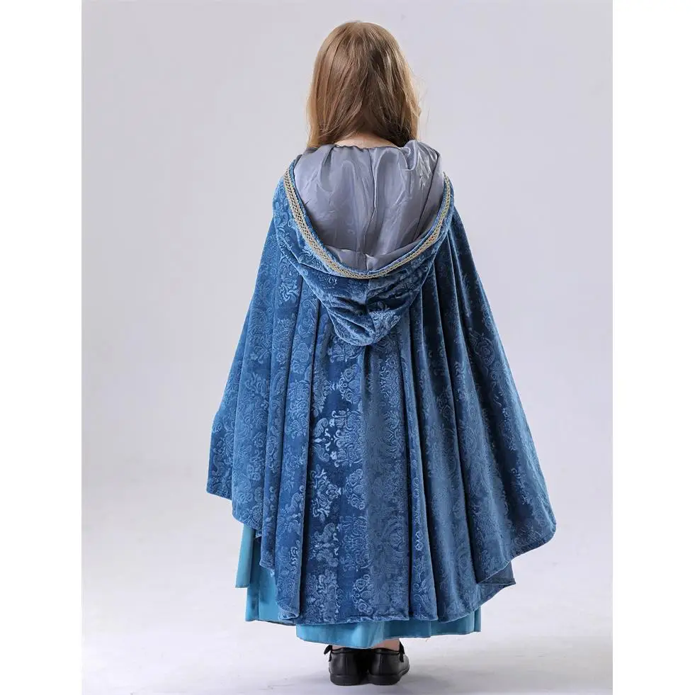 Blauw kinderhofkostuum Princ Dr Halloween Garderobe Cosplay Midden-aarde Fsy Etnische toneelvoorstelling