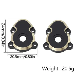 Siyah kaplamalı pirinç plaka, kızak contası, direksiyon, fark kapağının ön ve arka dış portalı, 1/18 rc paletli, 18 güncellemenin redcat yükselişi için 6 Büyük satış, pulluk, kültivatör-no. 6