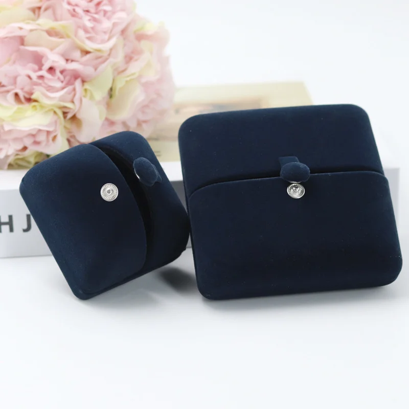 صندوق مجوهرات مخملي عالي الجودة ذو فتحة مزدوجة مناسب لحمل الخواتم والمعلقات والأقراط والقلائد والأساور والمجوهرات #5
