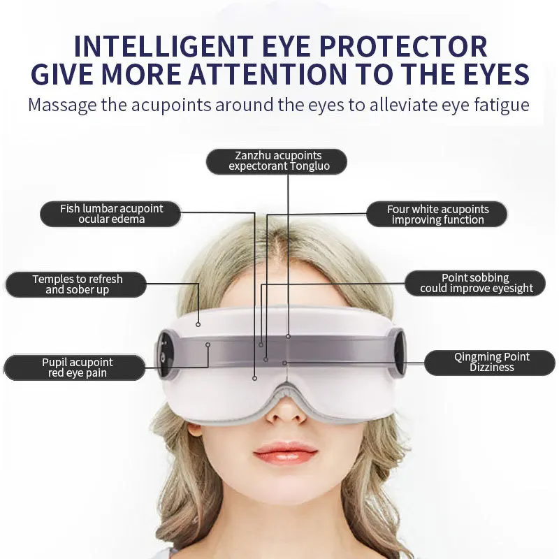 Intelligent Eye Protector Vibration Hot Compress Bluetooth Music Eye massager Relieve Eye Fatigue